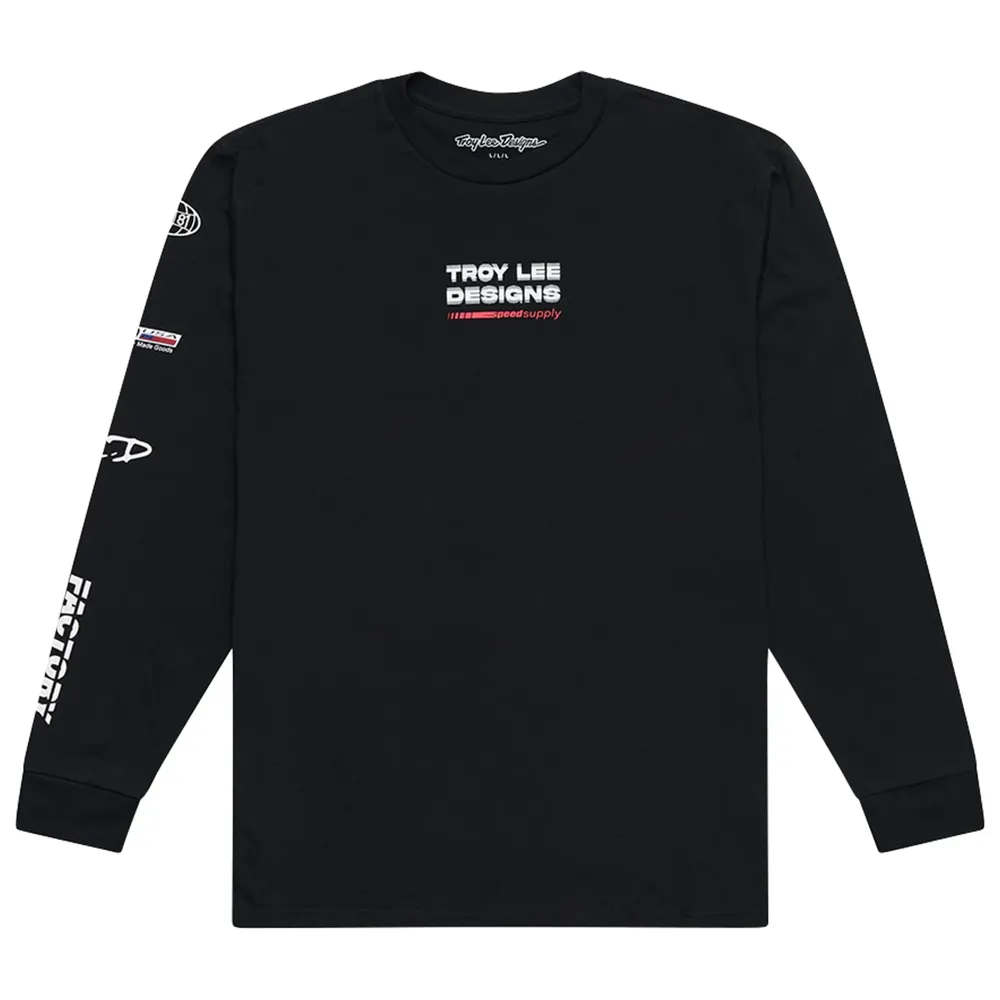 uPRISE Bikes Troy Lee Designs Factory Men's Long Sleeve T-Shirt - Black | Price match, 365 day return s, 18-Month Warranty, Finance Available & Free UK Delivery