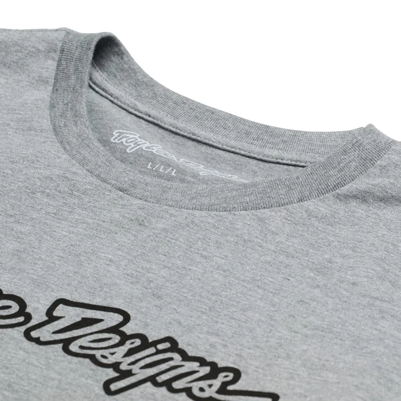 Troy Lee Designs Signature Men's Long Sleeve T-Shirt - Grey Heather-3
