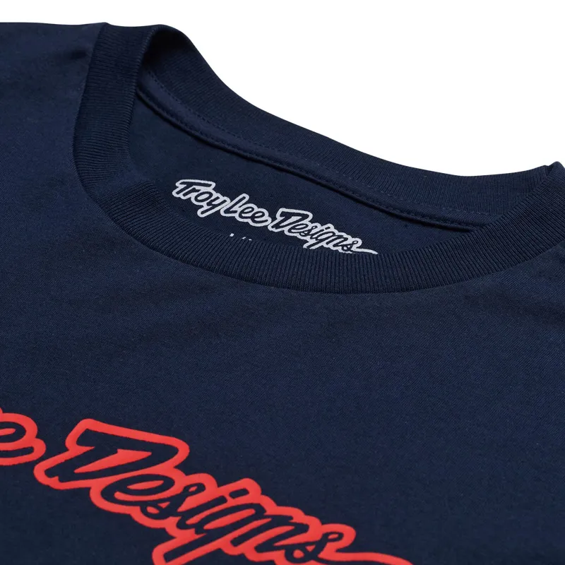 Troy Lee Designs Signature Men's Long Sleeve T-Shirt - Navy-3