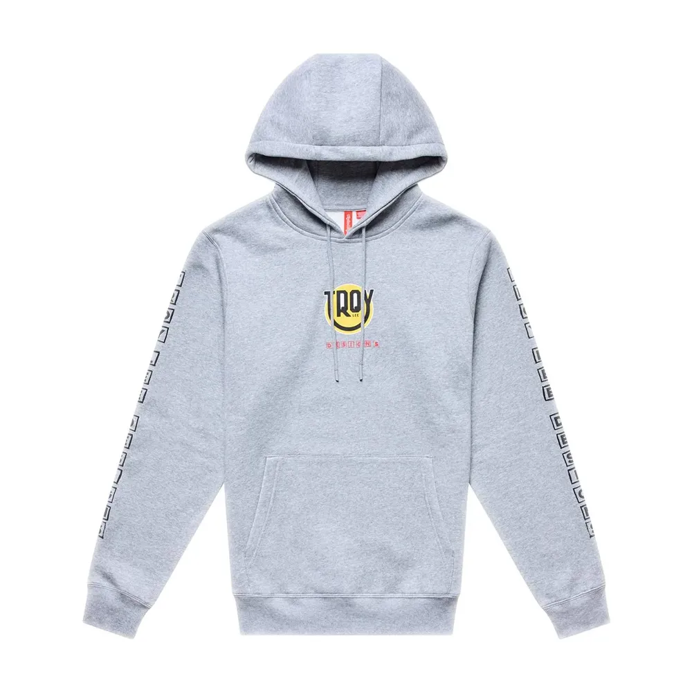 uPRISE Bikes Troy Lee Designs Happy Dayz Men's Hoodie - Grey Heather | Price match, 365 day returns, 18-Month Warranty, Finance Available & Free UK Delivery