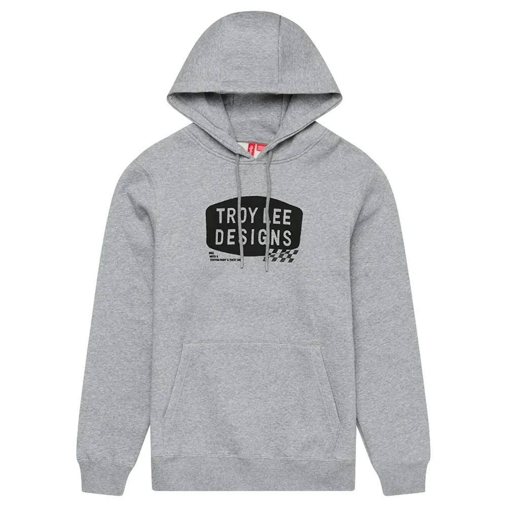 uPRISE Bikes Troy Lee Designs Stamp Men's Pullover Hoodie - Grey Heather | Price match, 365 day return s, 18-Month Warranty, Finance Available & Free UK Delivery