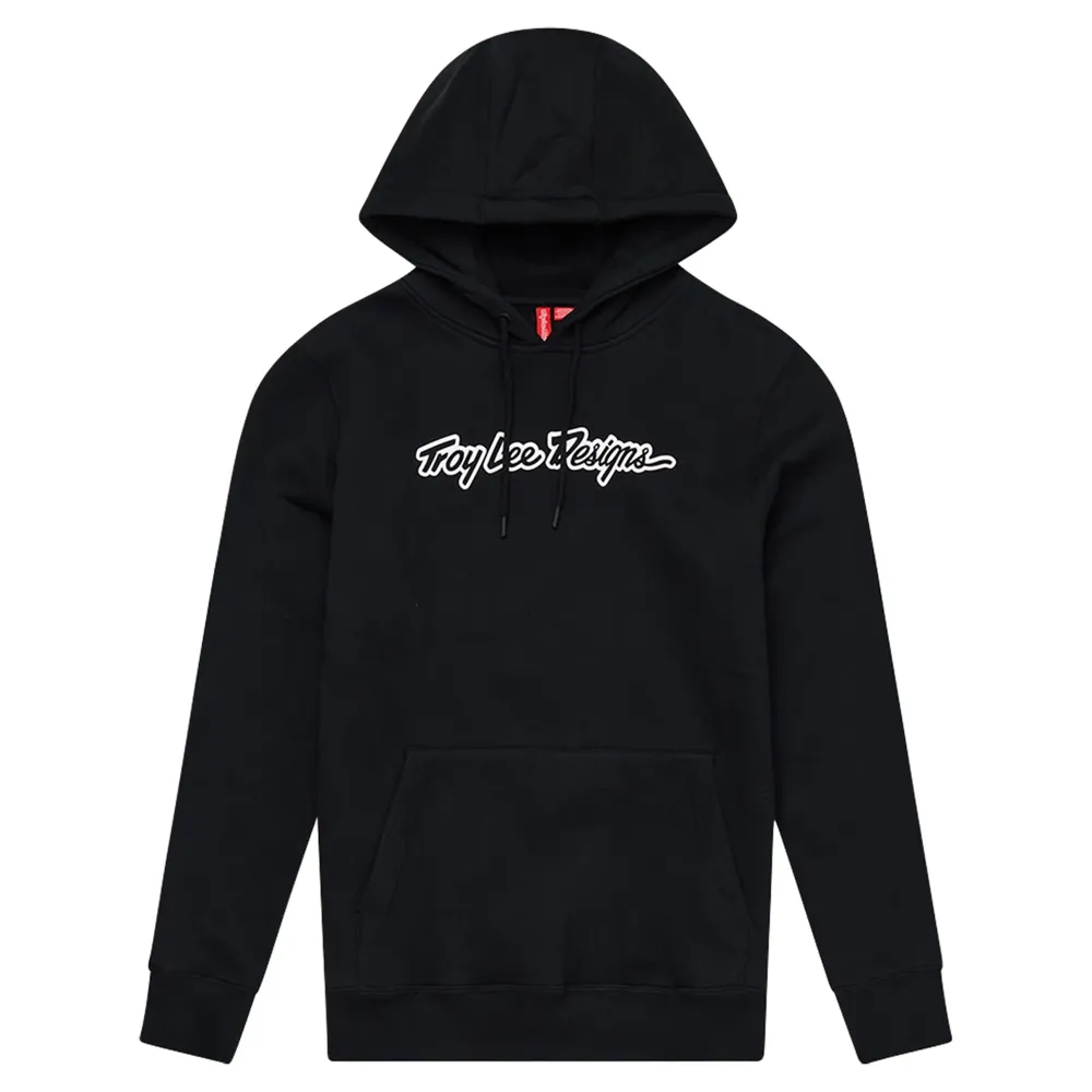 uPRISE Bikes Troy Lee Designs Signature Men's Pullover Hoodie - Black | Price match, 365 day return s, 18-Month Warranty, Finance Available & Free UK Delivery