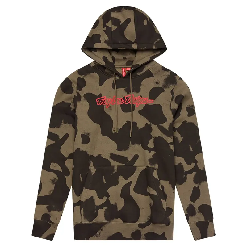 Troy Lee Designs Signature Men's Pullover Hoodie - Olive Camo
