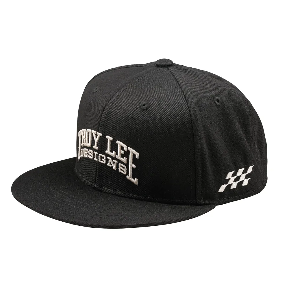 uPRISE Bikes Troy Lee Designs Scholar Flat Bill Snapback Cap - Black | Price match, 365 day return s, 18-Month Warranty, Finance Available & Free UK Delivery