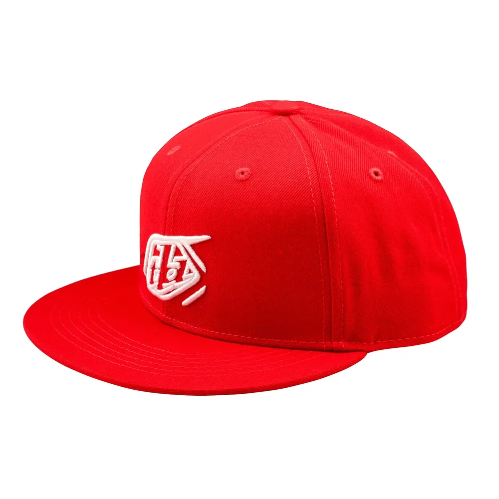 uPRISE Bikes Troy Lee Designs Signature Flat Bill Snapback Cap - Red | Price match, 365 day return s, 18-Month Warranty, Finance Available & Free UK Delivery