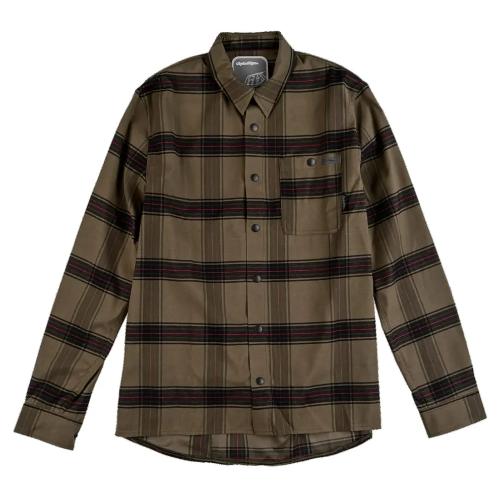 uPRISE Bikes Troy Lee Designs Grind Flannel Men's Long Sleeve Shirt - YD Plaid Pine | Price match, 365 day return s, 18-Month Warranty, Finance Available & Free UK Delivery