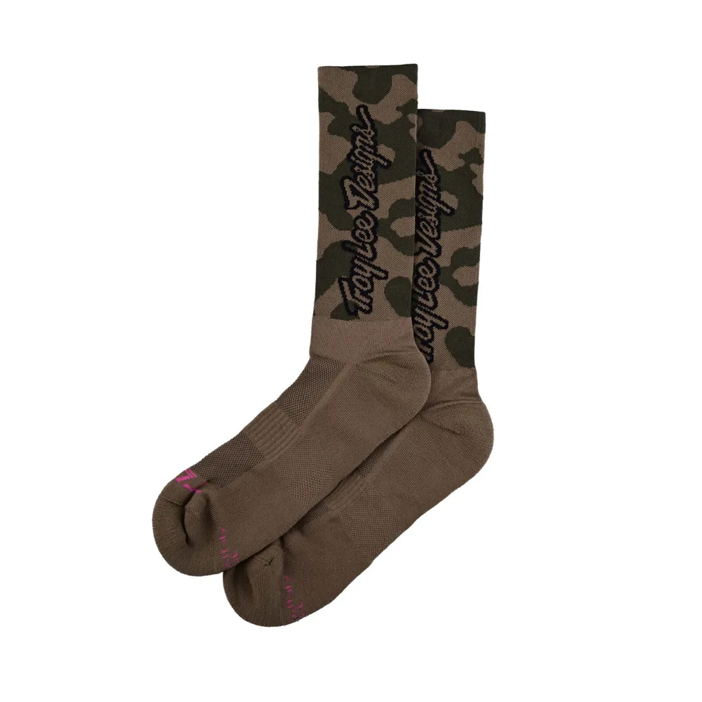 uPRISE Bikes Troy Lee Designs Performance Socks - Scrubland Olive | Price match, 365 day return s, 18-Month Warranty, Finance Available & Free UK Delivery