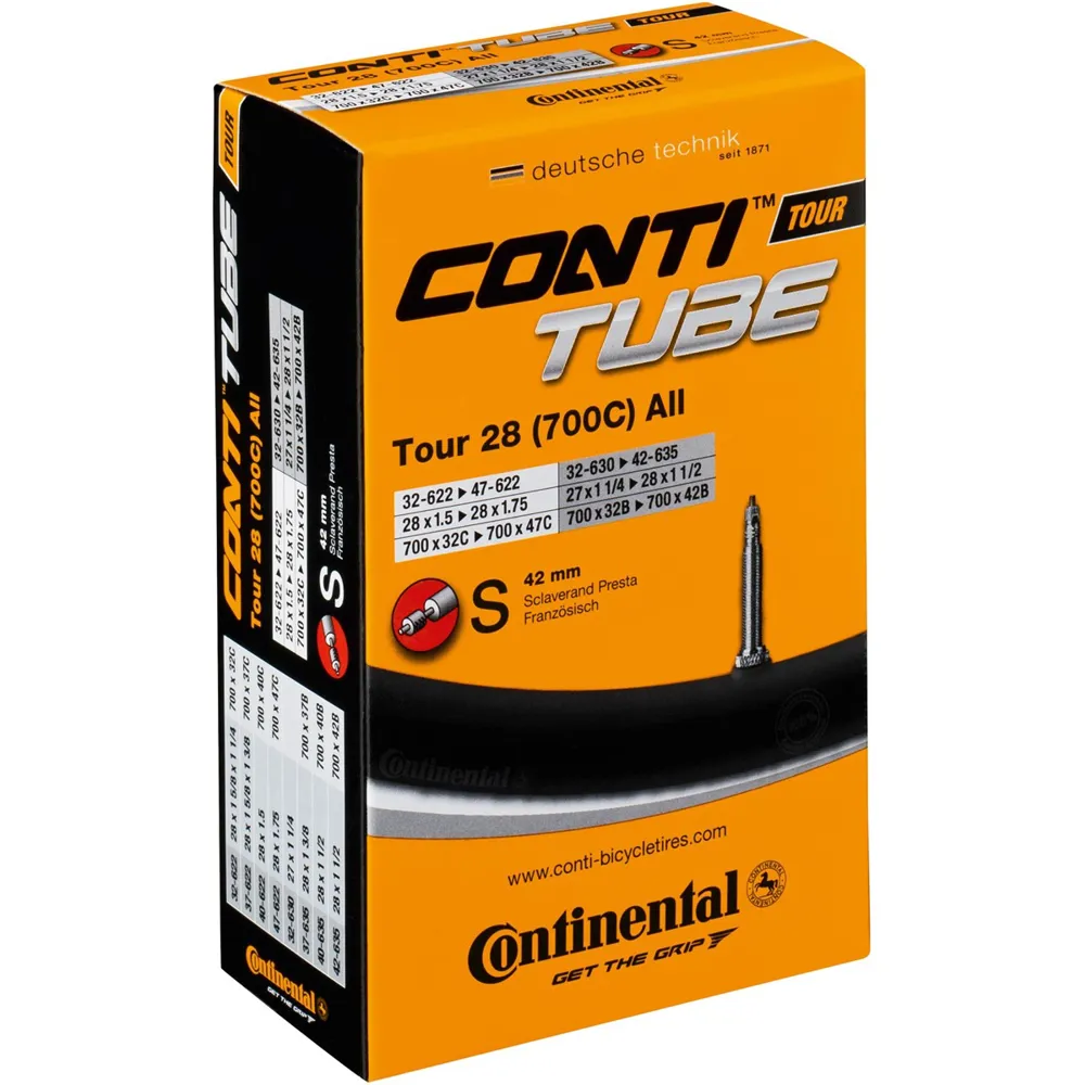 uPRISE Bikes Continental Tour 28 Inner Tube - 700 x 32-47c - Presta 60mm | Price match, 365 day return s, 18-Month Warranty, Finance Available & Free UK Delivery