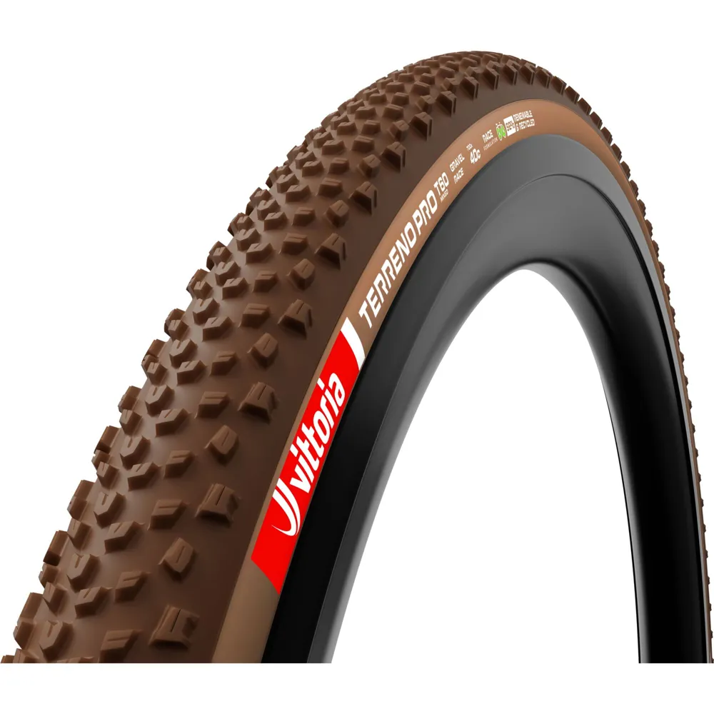 uPRISE Bikes Vittoria Terreno Pro T60 Mixed 700c Gravel Race Tubeless Ready Tyre - Brown | Price match, 365 day return s, 18-Month Warranty, Finance Available & Free UK Delivery