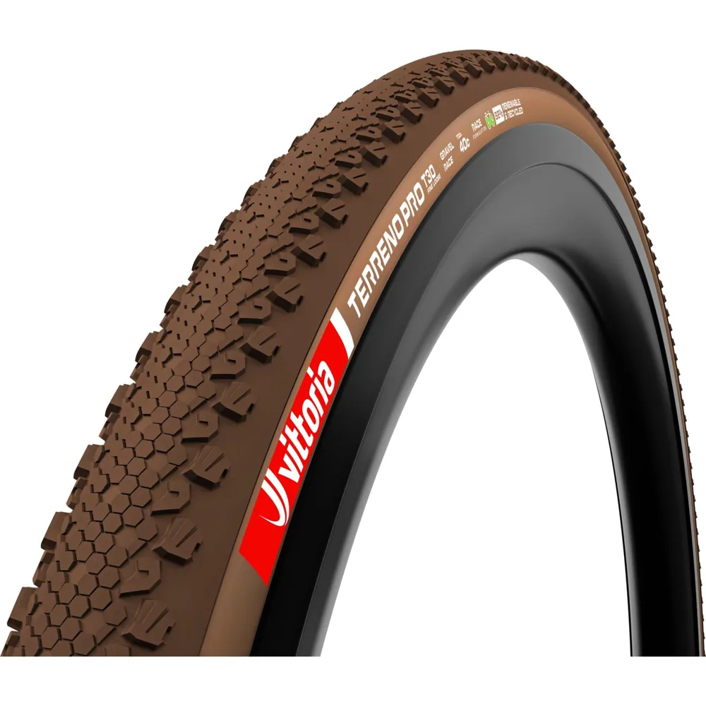 uPRISE Bikes Vittoria Terreno Pro T30 Fine Loose 700c Gravel Race Tubeless Ready Tyre - Brown | Price match, 365 day return s, 18-Month Warranty, Finance Available & Free UK Delivery