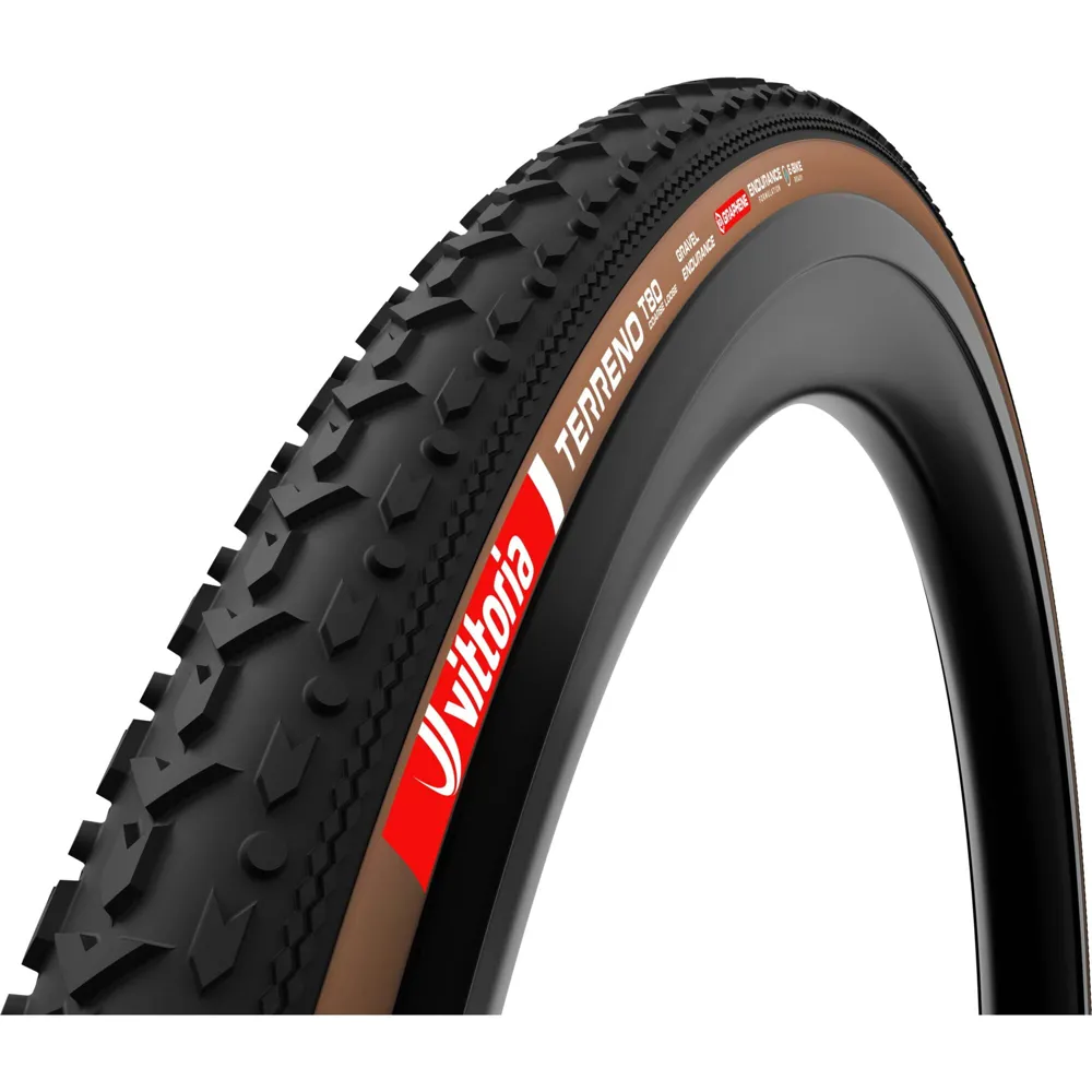 uPRISE Bikes Vittoria Terreno T80 Coarse Loose 700c Gravel Endurance Full Black G2.0 Tubeless Ready Tyre - Brown | Price match, 365 day return s, 18-Month Warranty, Finance Available & Free UK Delivery