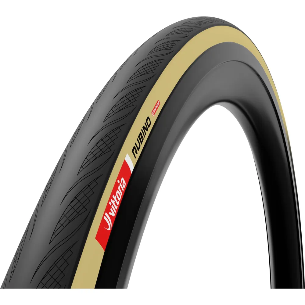 uPRISE Bikes Vittoria Rubino V G2.0 Tubeless Ready 700c Road Tyre - Black/Tan | Price match, 365 day return s, 18-Month Warranty, Finance Available & Free UK Delivery