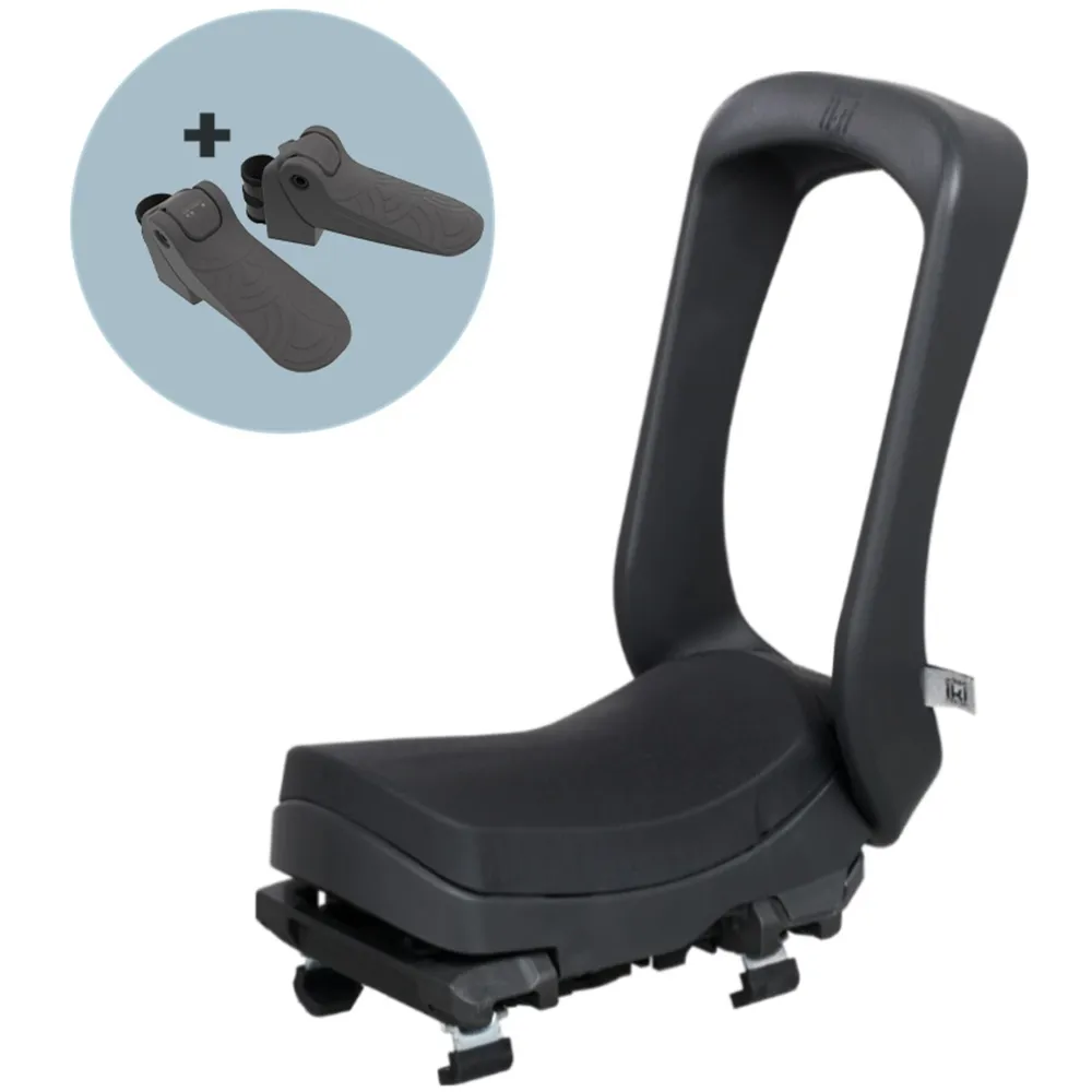 uPRISE Bikes Urban Iki Junior Seat With Rack Mount - Bincho Black | Price match, 365 day return s, 18-Month Warranty, Finance Available & Free UK Delivery