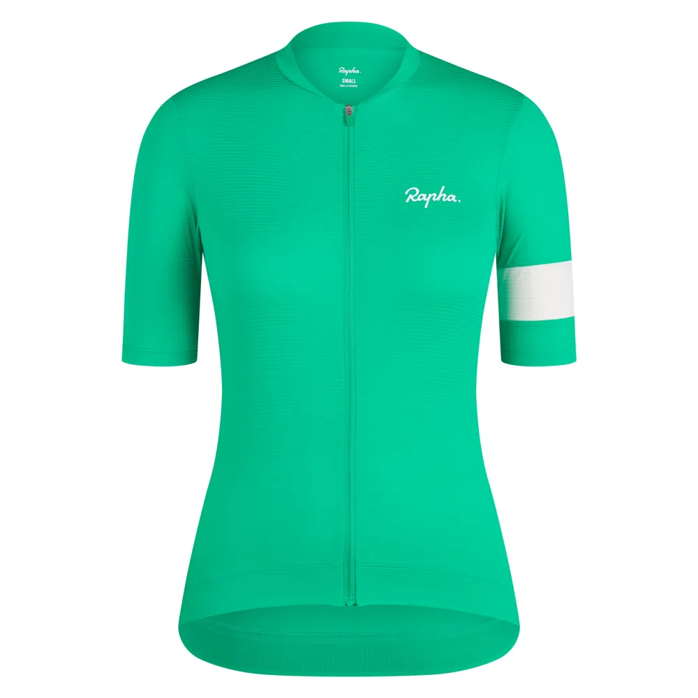 uPRISE Bikes Rapha Core Lightweight Women's Short Sleeve Jersey - Fresh Green/White | Price match, 365 day returns, 18-Month Warranty, Finance Available & Free UK Delivery