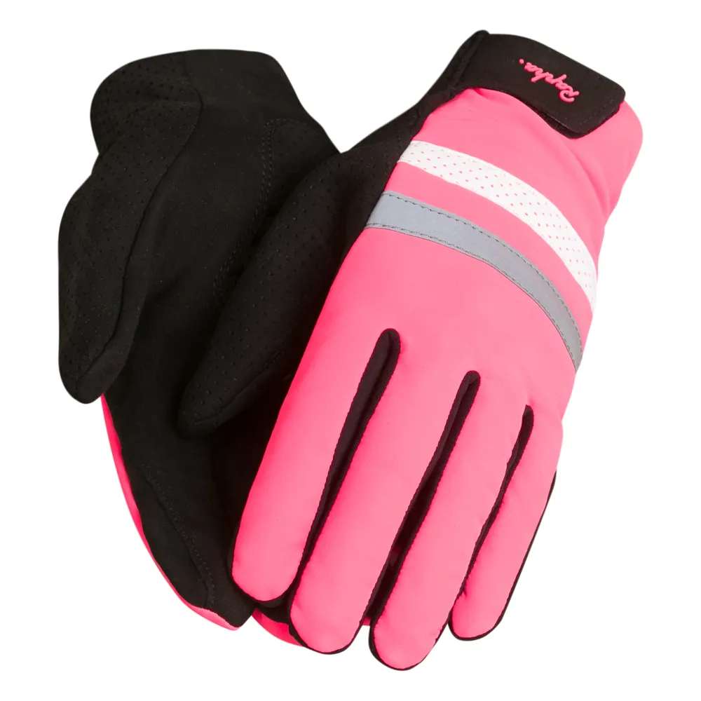uPRISE Bikes Rapha Brevet Reflective Long Finger Gloves - Hi Vis Pink | Price match, 365 day return s, 18-Month Warranty, Finance Available & Free UK Delivery