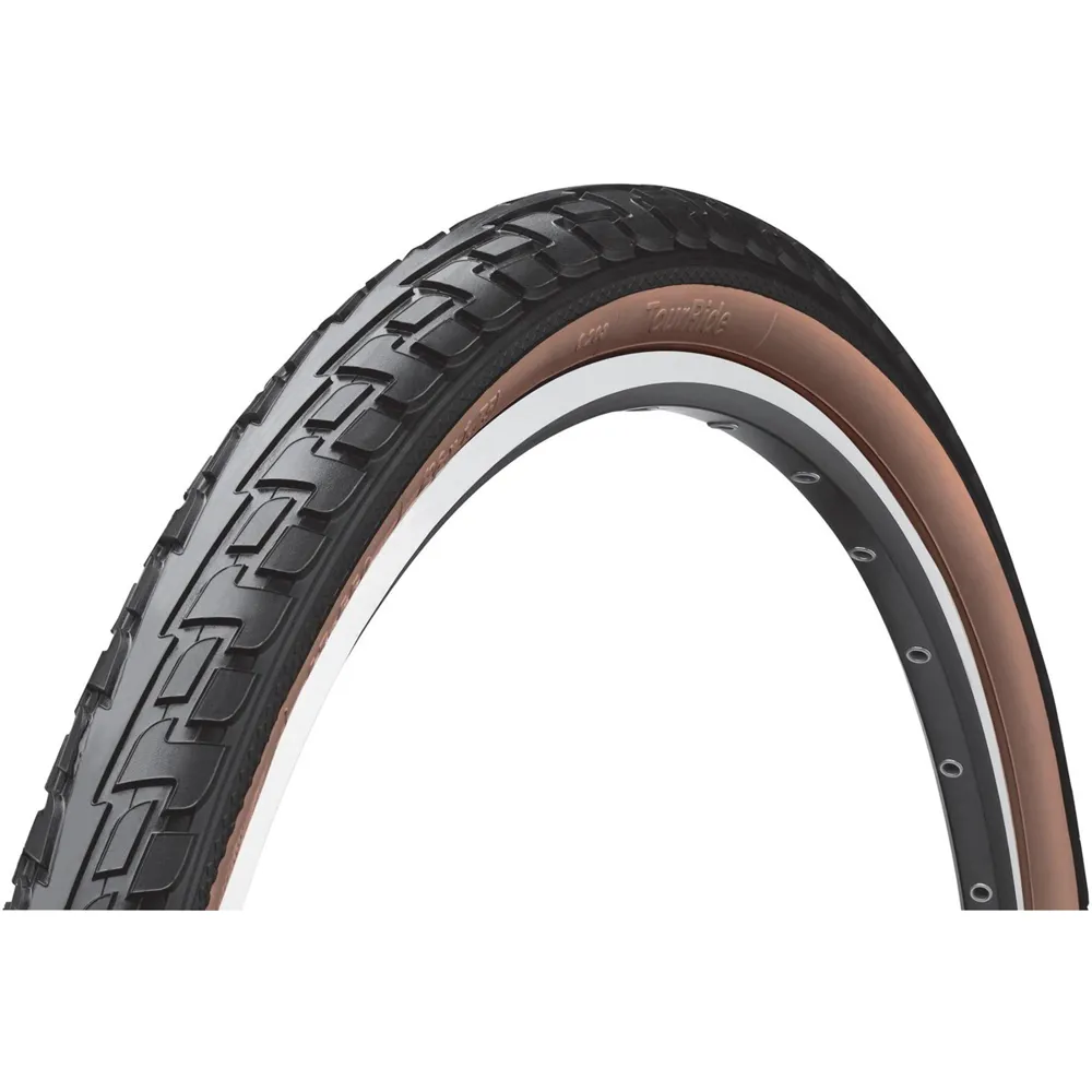 uPRISE Bikes Continental Ride Tour 700c Hybrid Tyre - Black/Tan | Price match, 365 day return s, 18-Month Warranty, Finance Available & Free UK Delivery