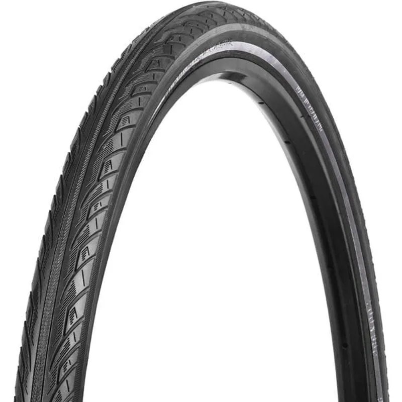 Nutrak Zilent Hybrid Tyre with Puncture Belt and Reflective Stripe - Black