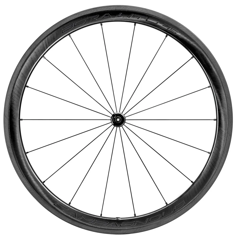 uPRISE Bikes Campagnolo Bora 45 WTO 2-Way Fit Clincher Front Road Wheel -Dark Label | Price match, 365 day return s, 18-Month Warranty, Finance Available & Free UK Delivery