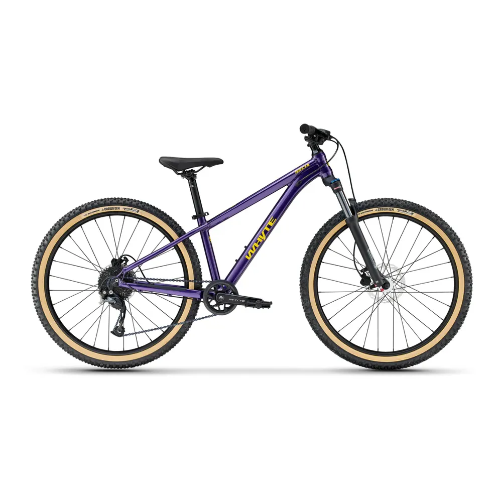 uPRISE Bikes Whyte Bikes Whyte Secta 26 2026 Junior Hardtail Mountain Bike - Purple/Yellow | Price match, 365 day return s, 18-Month Warranty, Finance Available & Free UK Delivery