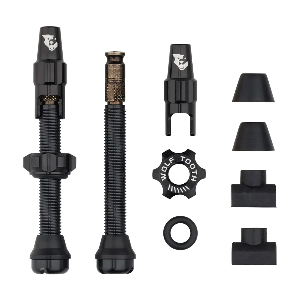uPRISE Bikes Wolf Tooth Tubeless Valve Stem Kit for Clik Valve - Black | Price match, 365 day return s, 18-Month Warranty, Finance Available & Free UK Delivery