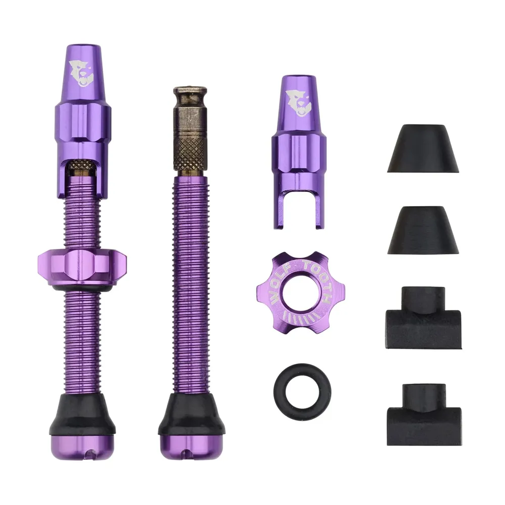 uPRISE Bikes Wolf Tooth Tubeless Valve Stem Kit for Clik Valve - Purple | Price match, 365 day return s, 18-Month Warranty, Finance Available & Free UK Delivery