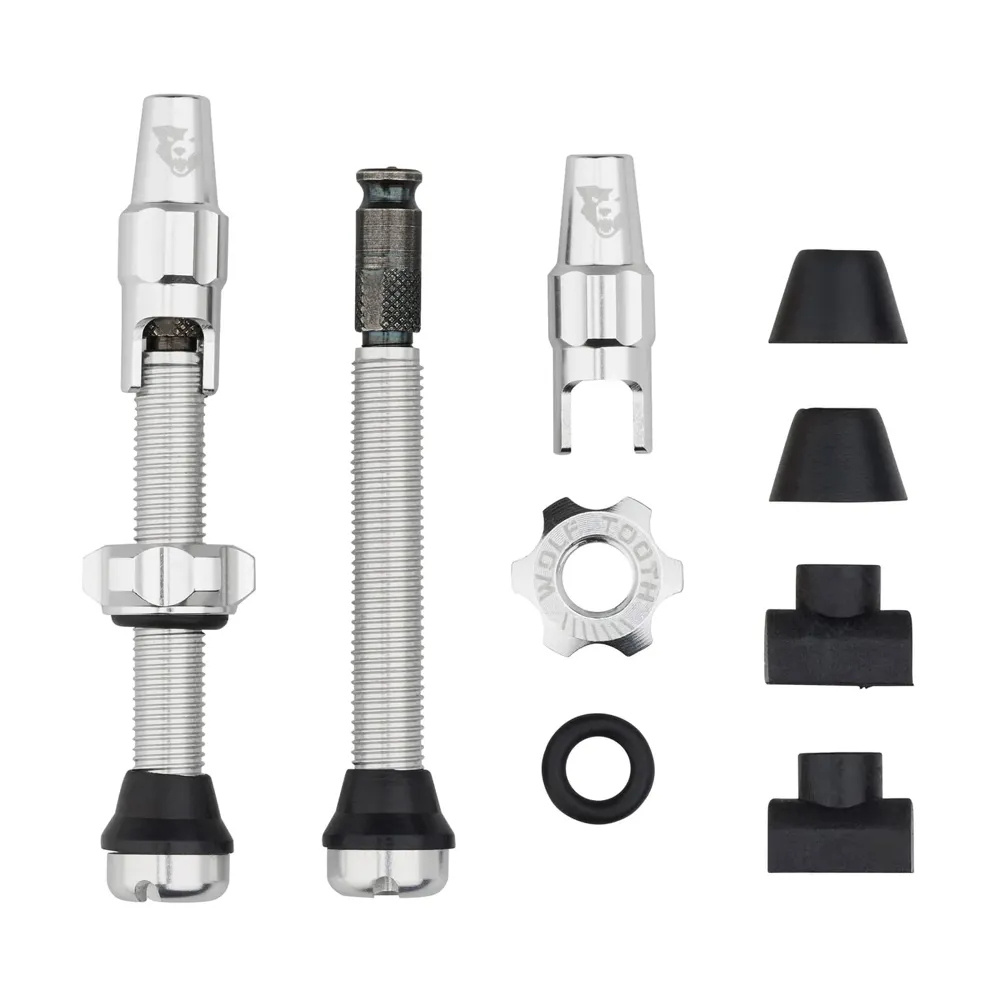 uPRISE Bikes Wolf Tooth Tubeless Valve Stem Kit for Clik Valve - Silver | Price match, 365 day return s, 18-Month Warranty, Finance Available & Free UK Delivery