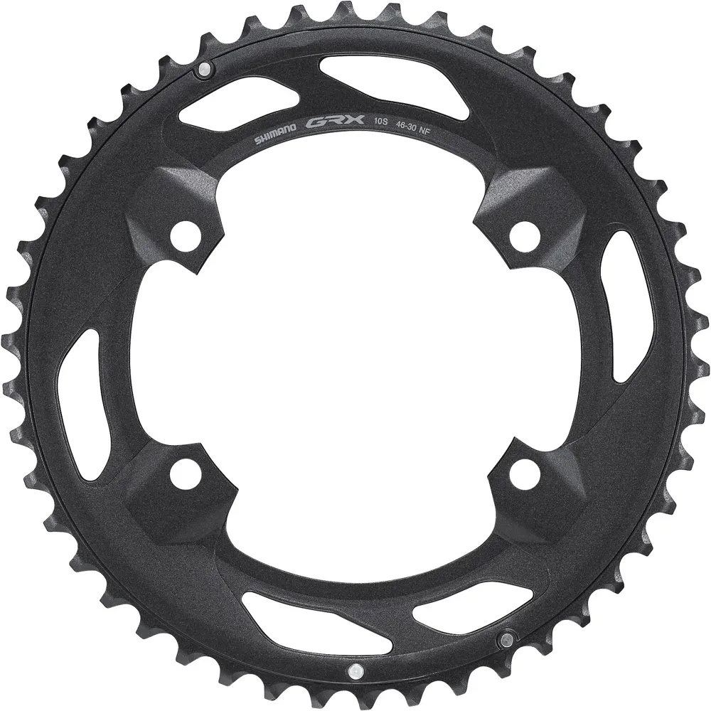 uPRISE Bikes Shimano FC-RX600 GRX 10 Speed Double Outer Chainring 46T-NF for 46-30T | Price match, 365 day return s, 18-Month Warranty, Finance Available & Free UK Delivery