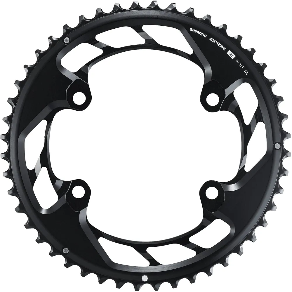 uPRISE Bikes Shimano FC-RX820-2 GRX 12Spd Double Outer Chainring 48T-ND for 48-31T | Price match, 365 day returns, 18-Month Warranty, Finance Available & Free UK Delivery