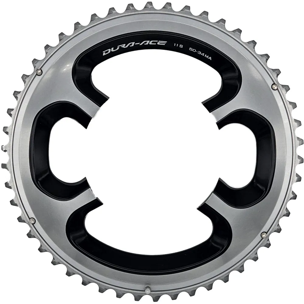 uPRISE Bikes Shimano FC-9000 Dura Ace 11 Speed Outer Chainring - 50T MA - Silver | Price match, 365 day return s, 18-Month Warranty, Finance Available & Free UK Delivery