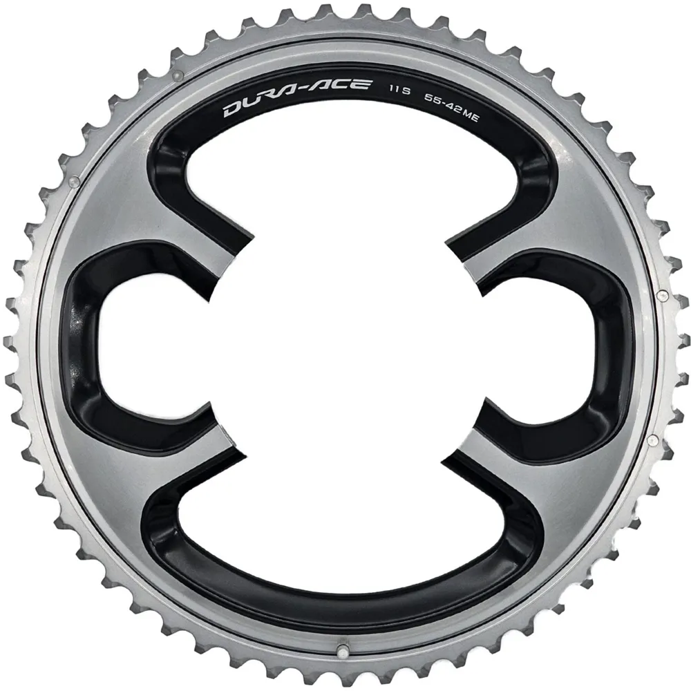 uPRISE Bikes Shimano FC-9000 Dura Ace 11 Speed Outer Chainring - 55T ME - Silver | Price match, 365 day return s, 18-Month Warranty, Finance Available & Free UK Delivery