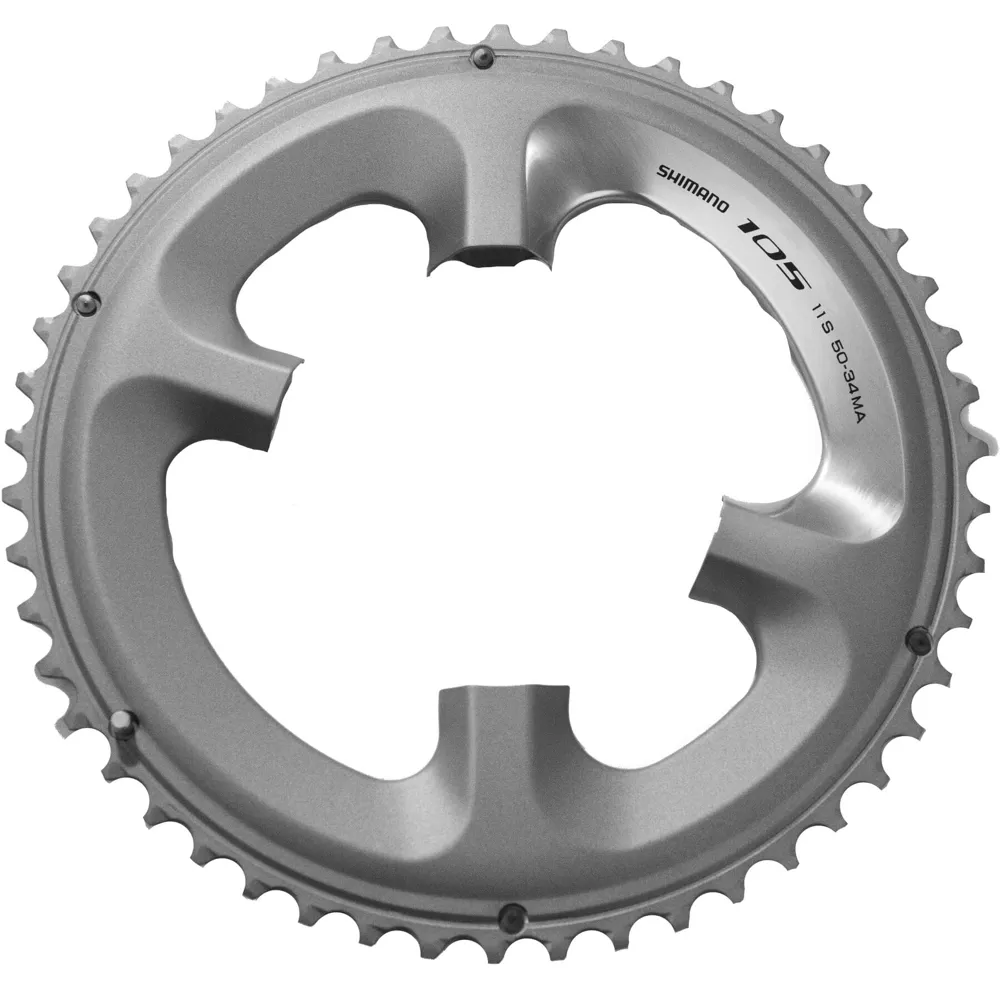 uPRISE Bikes Shimano FC-5800 11 Speed Outer Chainring 50T-MA for 50-34T - Silver | Price match, 365 day return s, 18-Month Warranty, Finance Available & Free UK Delivery