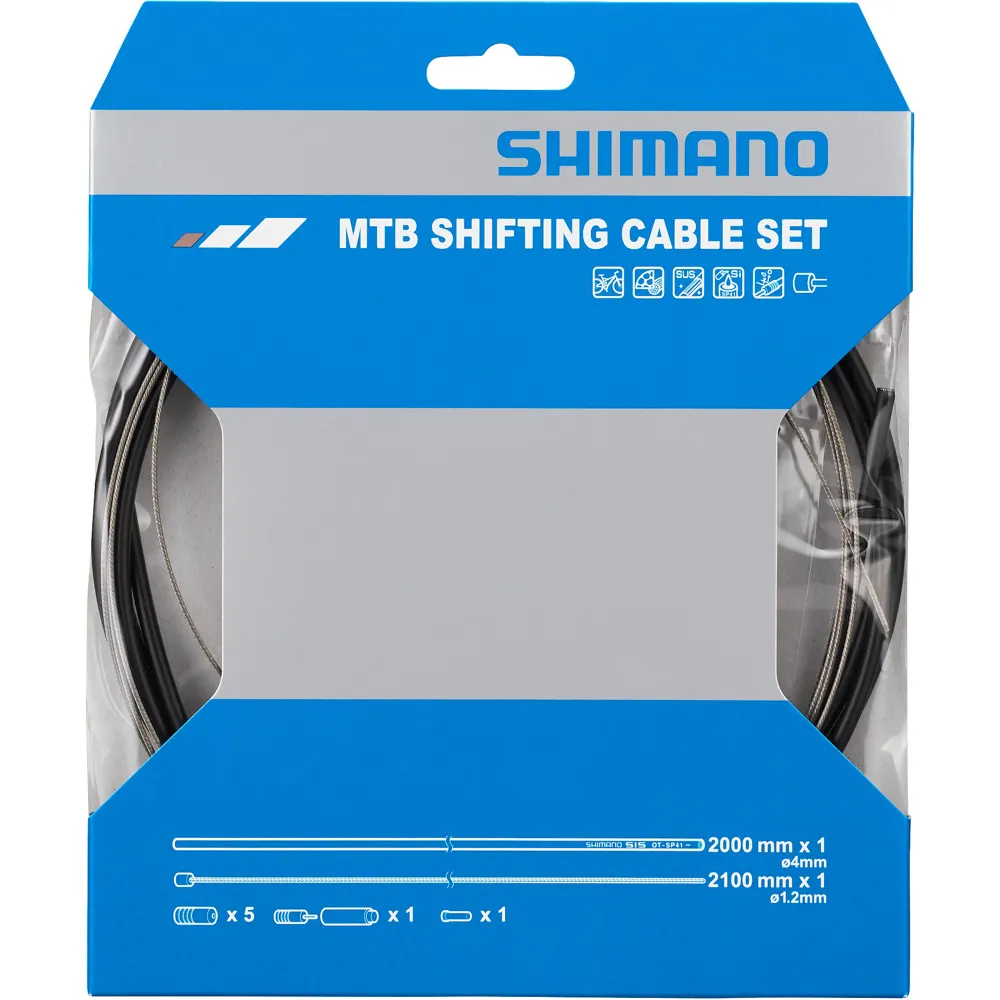 uPRISE Bikes Shimano MTB Gear Cable Set Rear Only Stainless Steel Inner - Black | Price match, 365 day return s, 18-Month Warranty, Finance Available & Free UK Delivery
