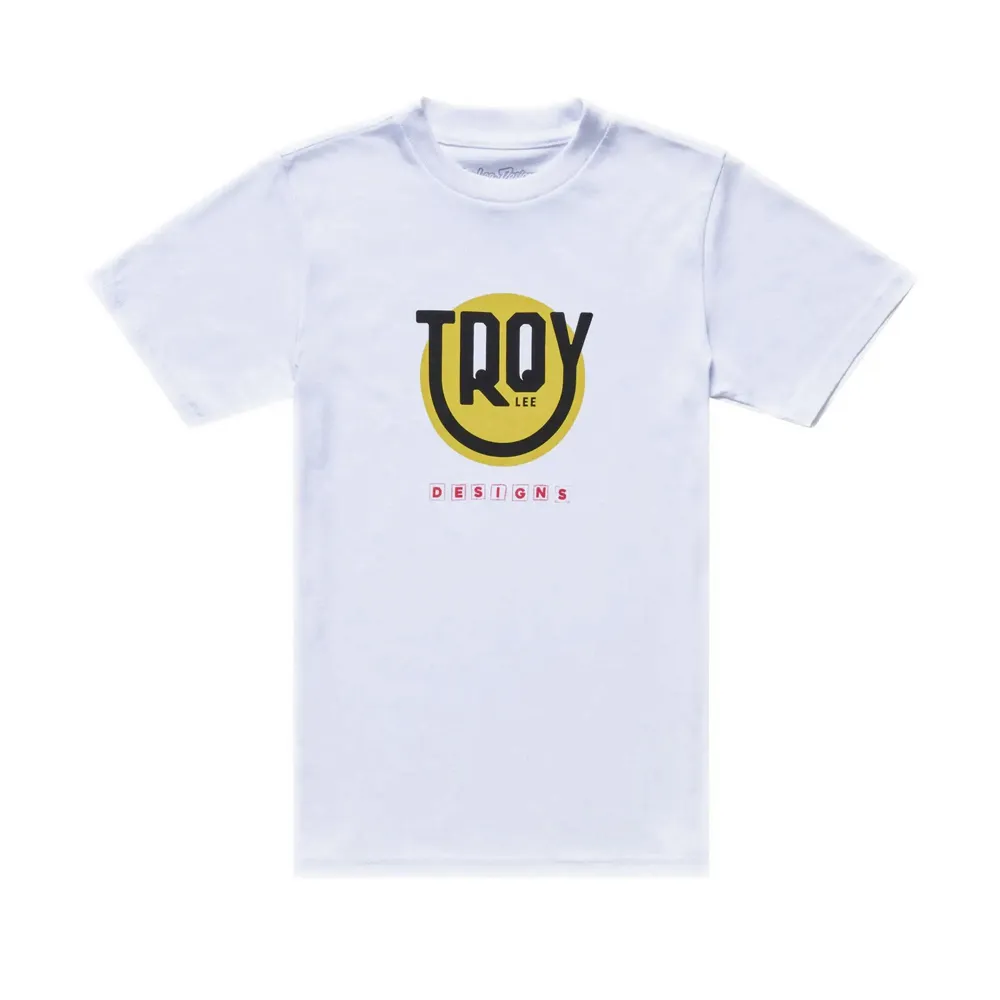 uPRISE Bikes Troy Lee Designs Happy Dayz Youth Short Sleeve T-Shirt - White | Price match, 365 day returns, 18-Month Warranty, Finance Available & Free UK Delivery