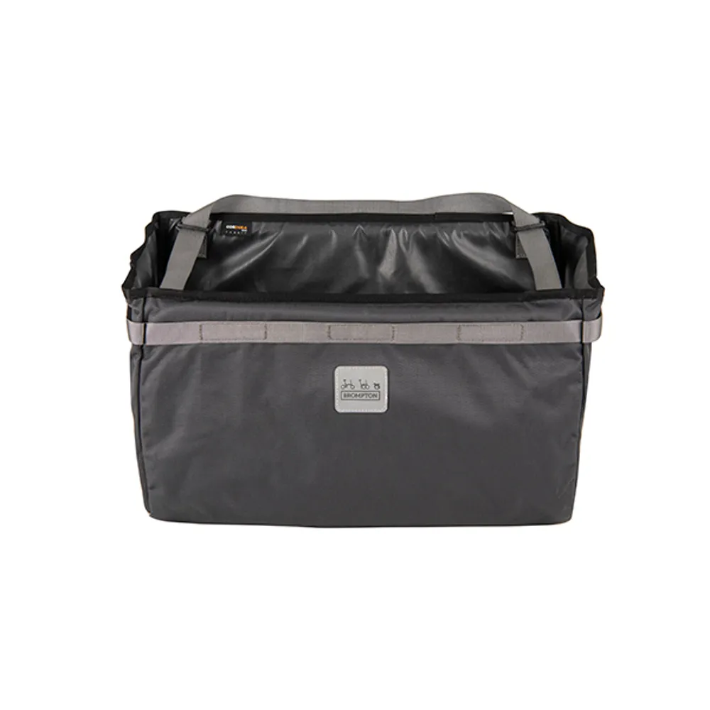 uPRISE Bikes Brompton Borough Basket Bag with Frame - Dark Grey - Large | Price match, 365 day return s, 18-Month Warranty, Finance Available & Free UK Delivery