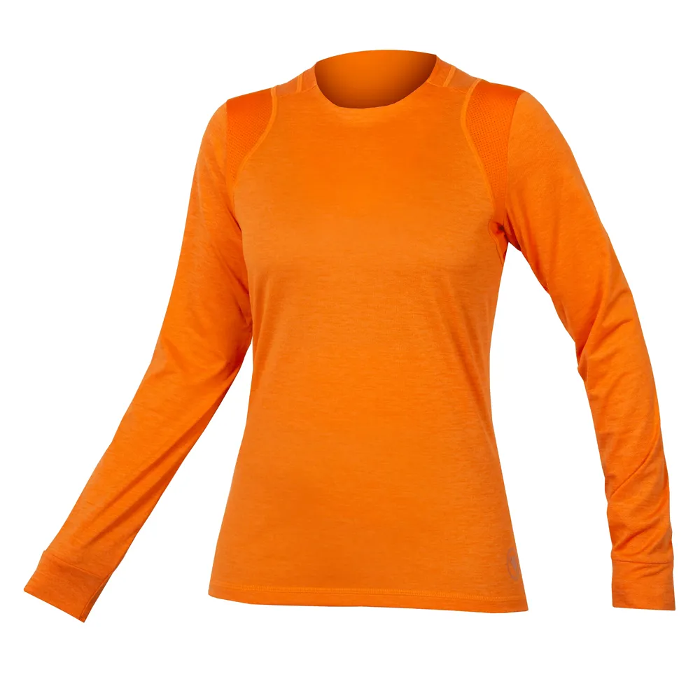 uPRISE Bikes Endura SingleTrack Women's Long Sleeve Jersey - Orange Harvest | Price match, 365 day return s, 18-Month Warranty, Finance Available & Free UK Delivery