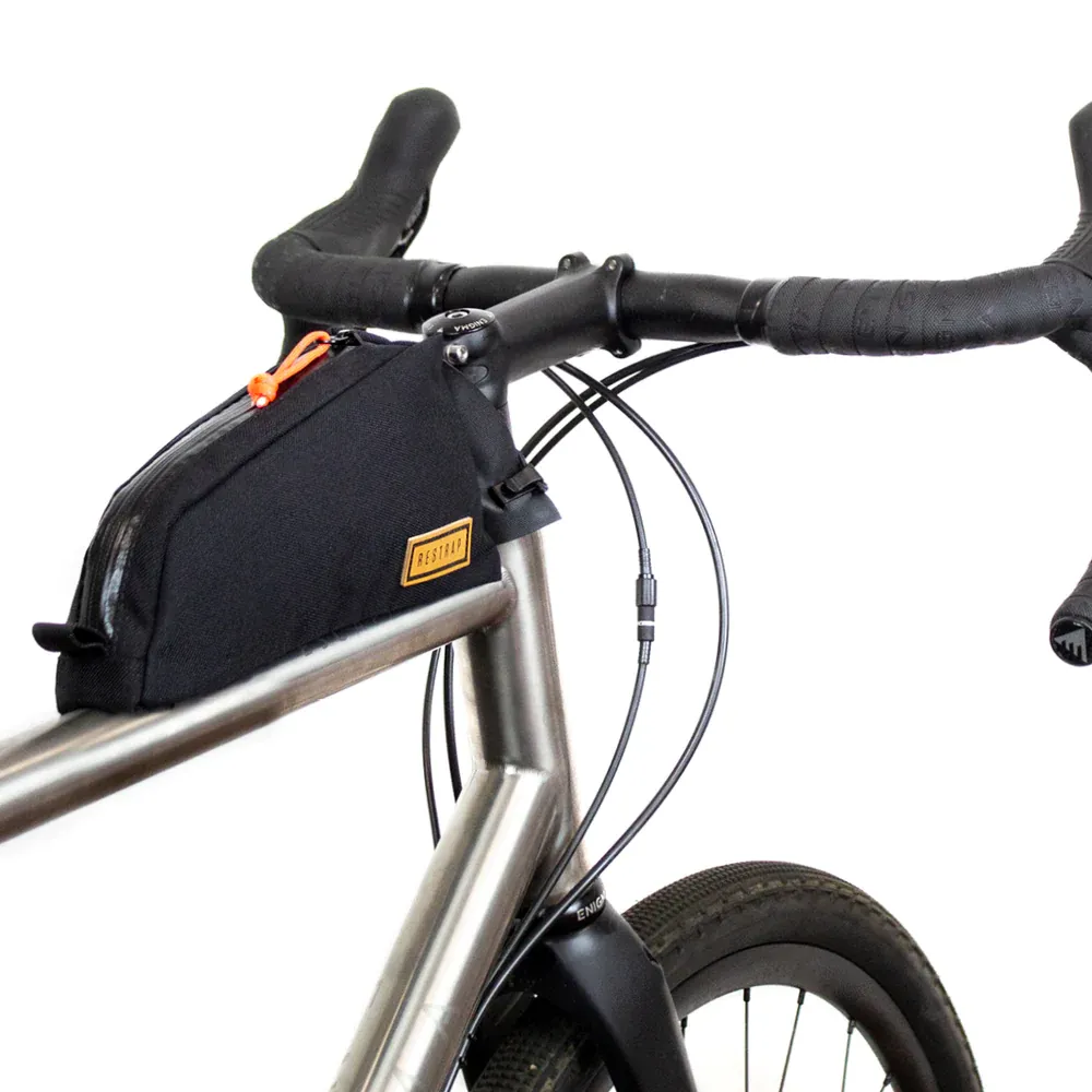 uPRISE Bikes Restrap Bolt on Top Tube Bag - 0.8L - Black | Price match, 365 day return s, 18-Month Warranty, Finance Available & Free UK Delivery