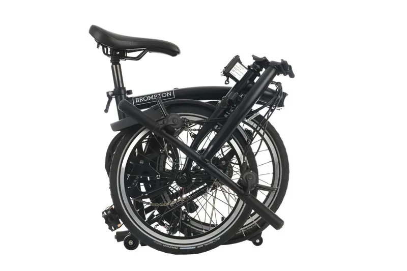 Brompton S6L Low Bar C Line Explore 2024 Folding Bike - Black-2