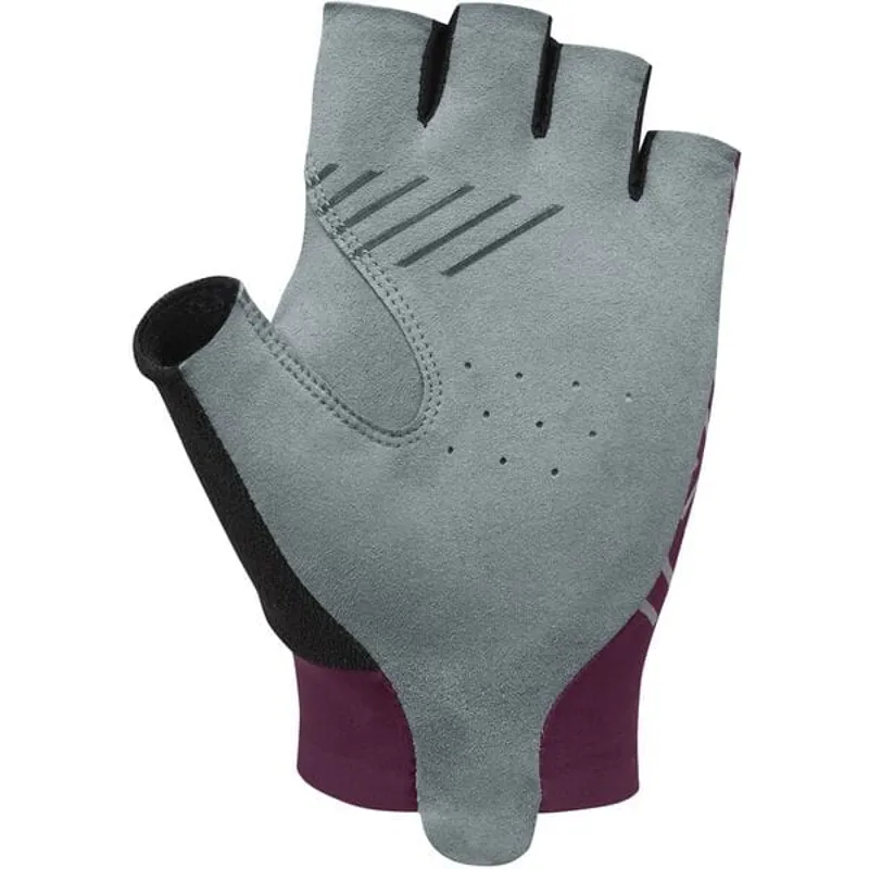 Shimano Advanced Men's Short Finger Gloves - Dark Red-1