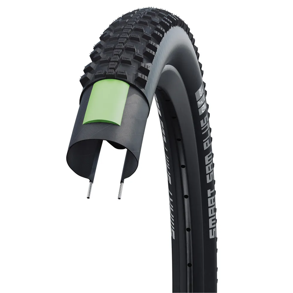 uPRISE Bikes Schwalbe Smart Sam Plus DD Greenguard 26 Inch MTB Tyre - Black | Price match, 365 day return s, 18-Month Warranty, Finance Available & Free UK Delivery