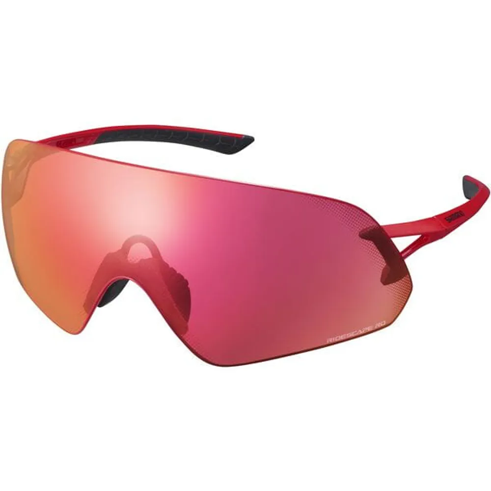 uPRISE Bikes Shimano Aerolite Sunglasses - RideScape Road Lens - Red | Price match, 365 day return s, 18-Month Warranty, Finance Available & Free UK Delivery