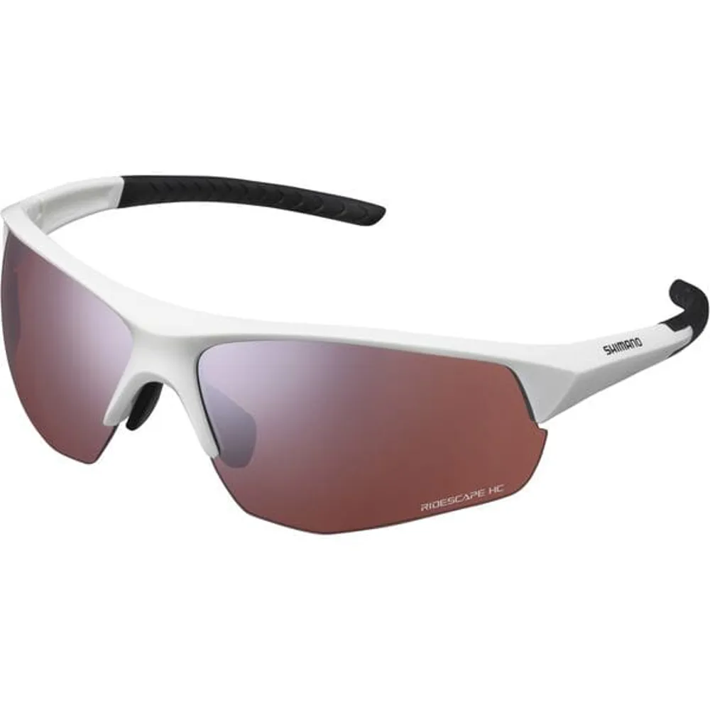 uPRISE Bikes Shimano Twinspark Sunglasses - RideScape High Contrast Lens - White | Price match, 365 day return s, 18-Month Warranty, Finance Available & Free UK Delivery