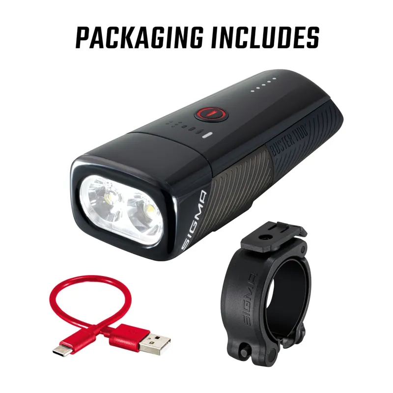 Sigma Buster 1100 USB Headlight w/Handlebar Mount-1