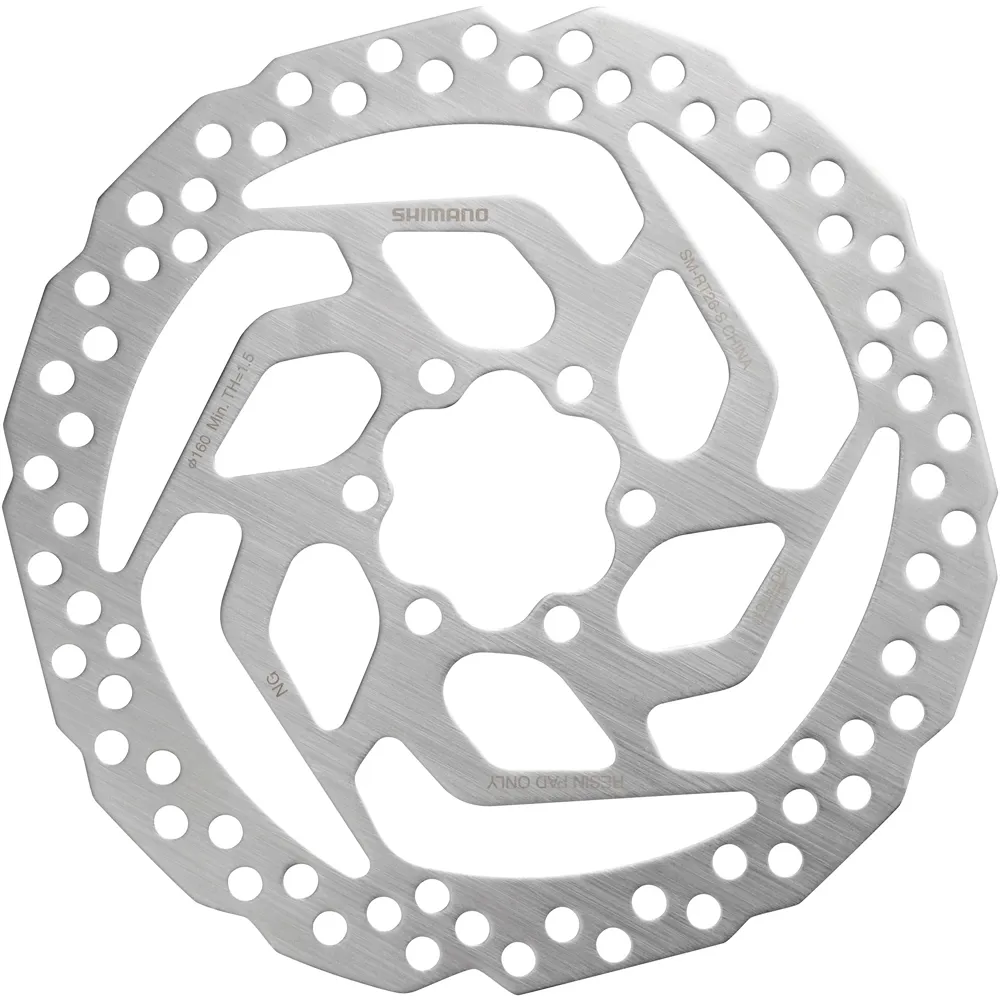 uPRISE Bikes Shimano SM-RT26 6-Bolt Disc Rotor For Resin Pads - 160mm | Price match, 365 day return s, 18-Month Warranty, Finance Available & Free UK Delivery