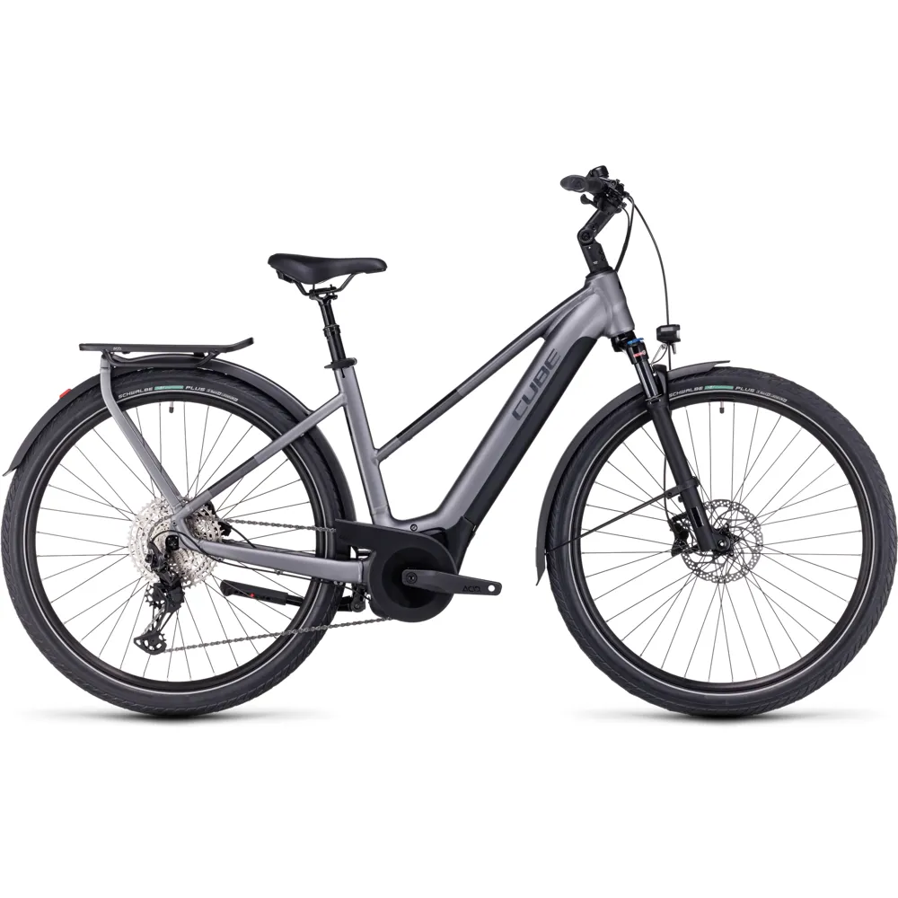 uPRISE Bikes Cube Touring Hybrid EXC 625 Trapeze 2024 Electric Bike - Grey/Metal | Price match, 365 day return s, 18-Month Warranty, Finance Available & Free UK Delivery