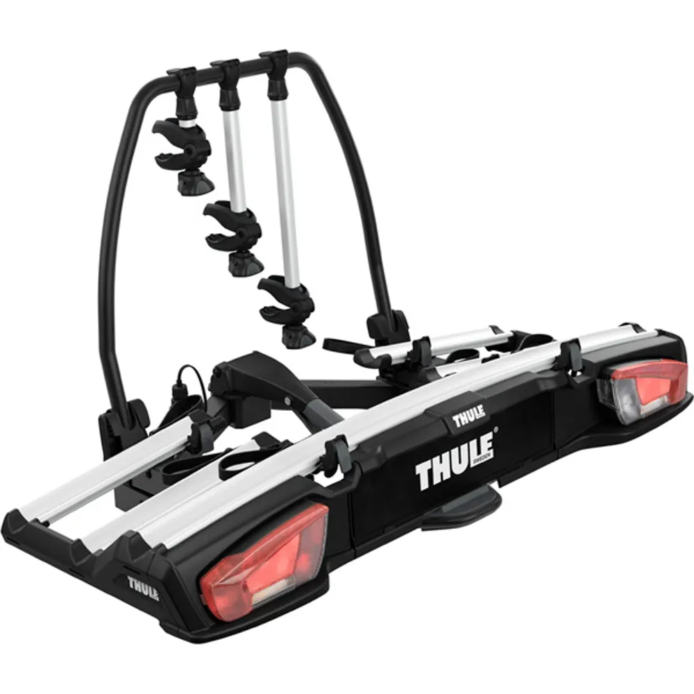 uPRISE Bikes Thule VeloSpace XT 3-Bike Towbar Carrier - Black/Silver | Price match, 365 day return s, 18-Month Warranty, Finance Available & Free UK Delivery