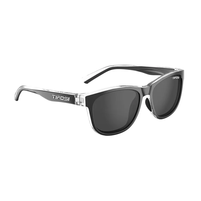 Tifosi Swank Single Lens Sunglasses - Onyx Clear/Smoke Lens-2