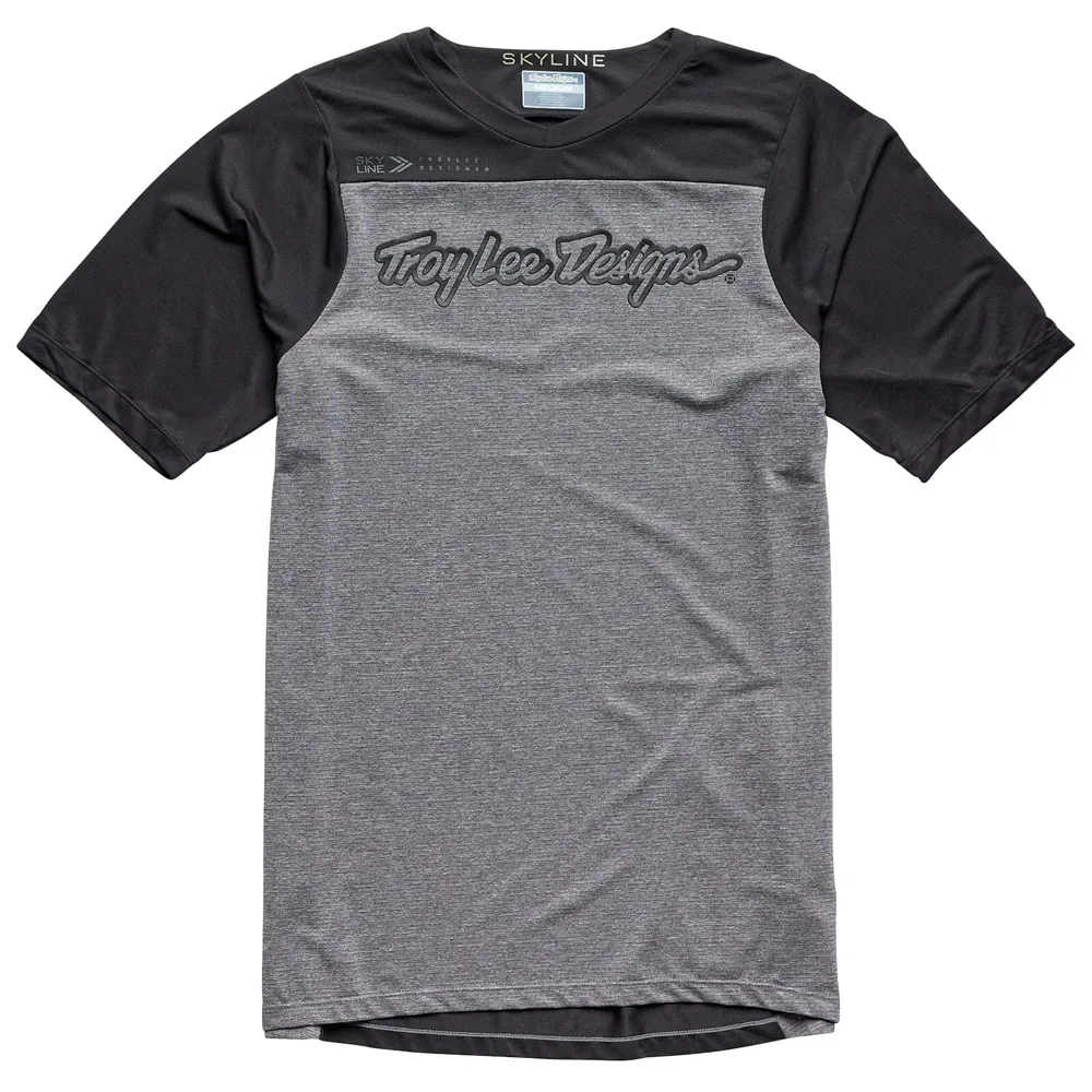 uPRISE Bikes Troy Lee Designs Skyline Men's Short Sleeve Jersey - Signature Heather/Black | Price match, 365 day return s, 18-Month Warranty, Finance Available & Free UK Delivery