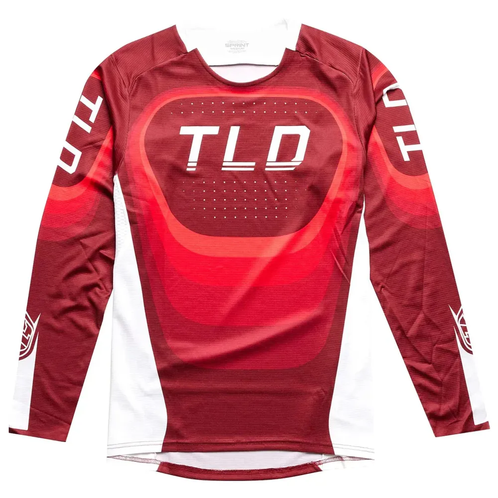 uPRISE Bikes Troy Lee Designs Sprint Men's Long Sleeve Jersey - Reverb Race Red | Price match, 365 day return s, 18-Month Warranty, Finance Available & Free UK Delivery