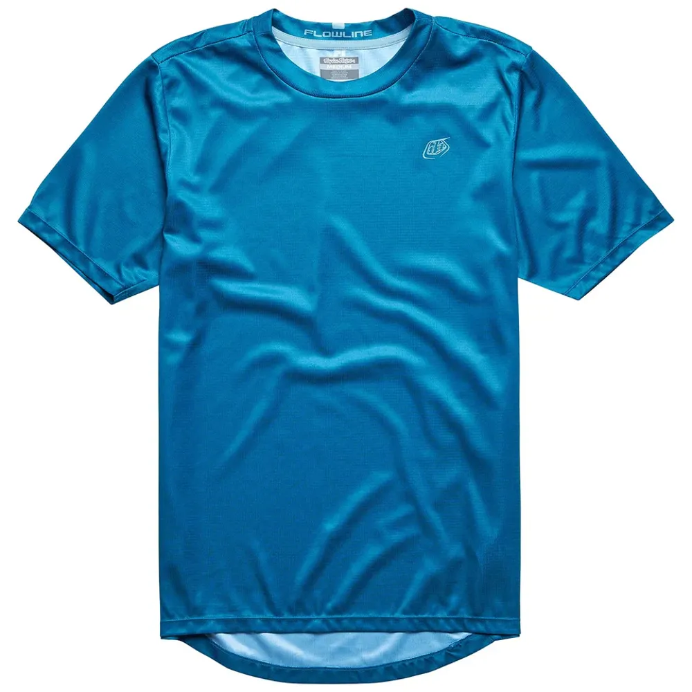 uPRISE Bikes Troy Lee Designs Flowline Men's Short Sleeve Jersey - Solid Blue | Price match, 365 day return s, 18-Month Warranty, Finance Available & Free UK Delivery