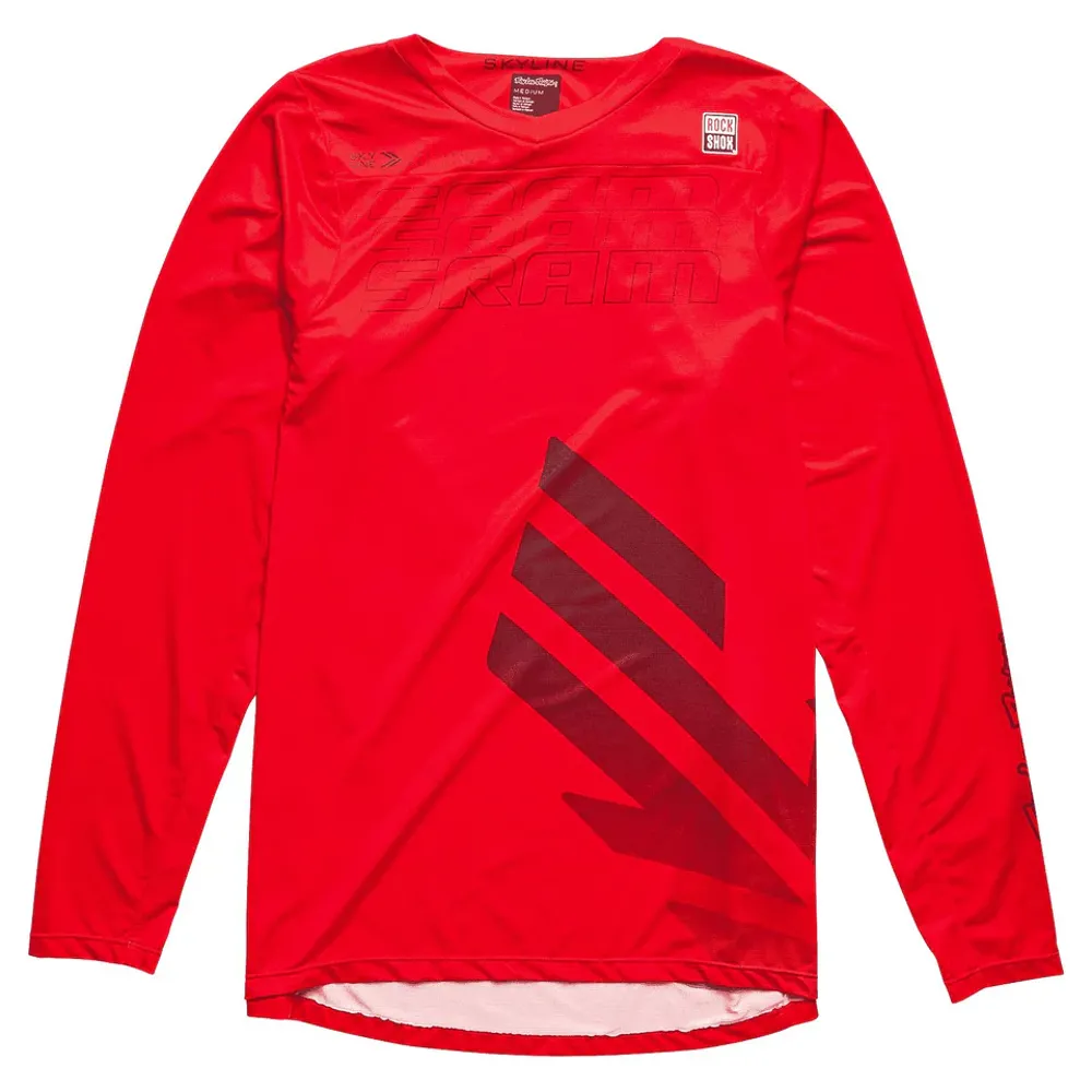 uPRISE Bikes Troy Lee Designs Skyline Men's Long Sleeve Jersey - SRAM Eagle One Red | Price match, 365 day return s, 18-Month Warranty, Finance Available & Free UK Delivery